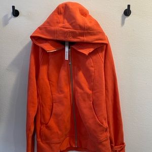 Orange Lululemon Scuba Full Zip